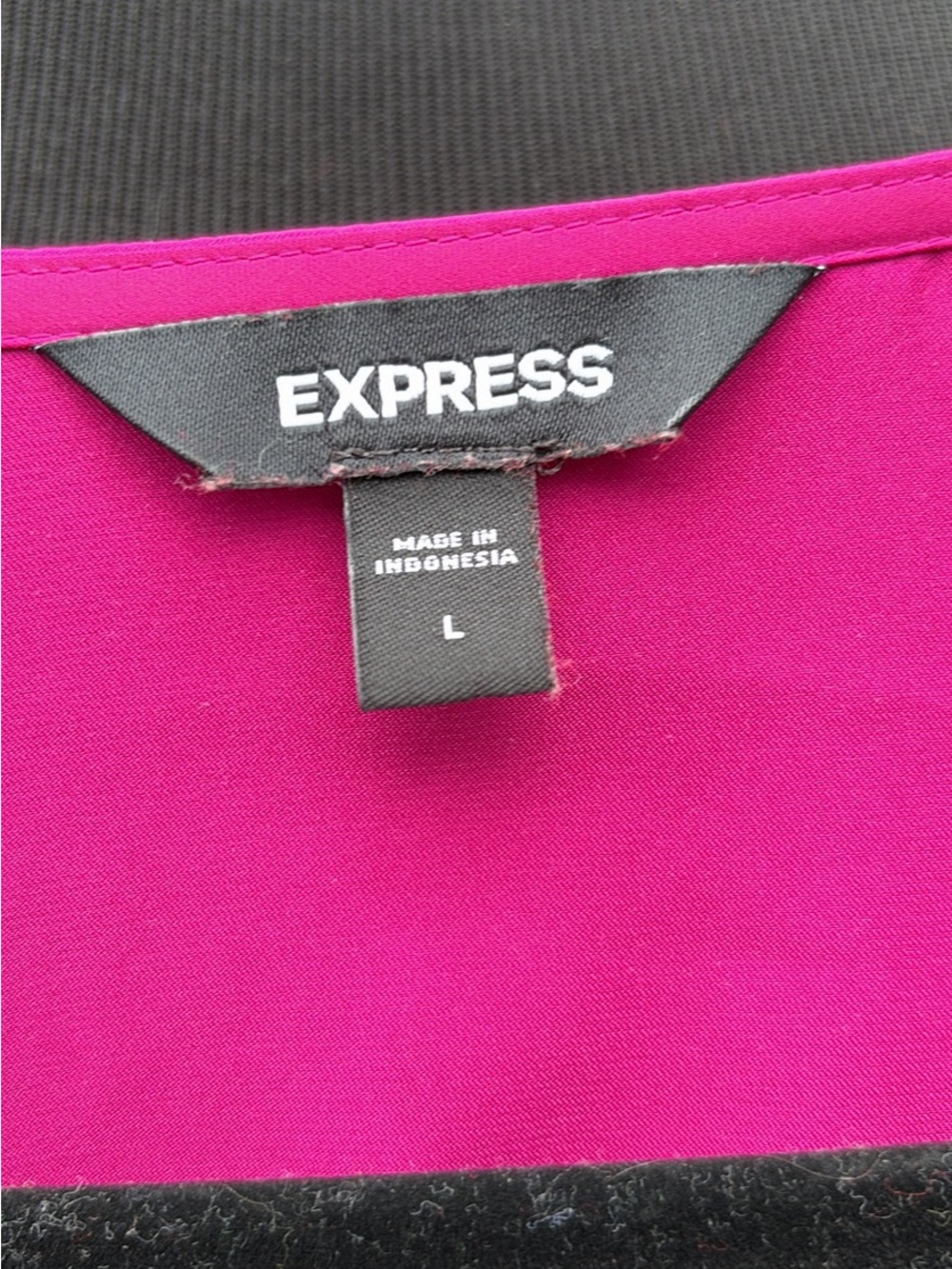 Express Bright Fuchsia Wrap Blouse with Tie Waist - Picture 2 of 6